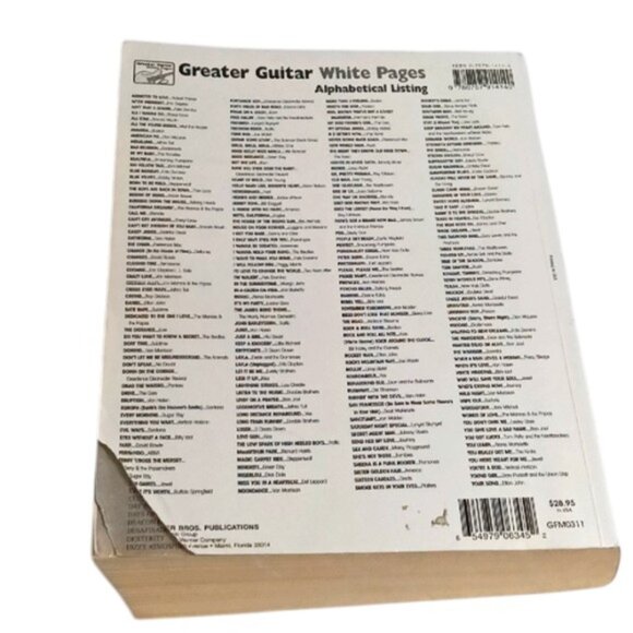 Vintage 2003 Greater Guitar White Pages Guitar Tab‎ Transcriptions 230 Songs - Picture 3 of 6